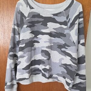 Aerie Gray Camouflage Sweater